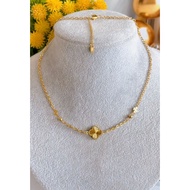 Titanium clover shimer gold tok 750 necklace