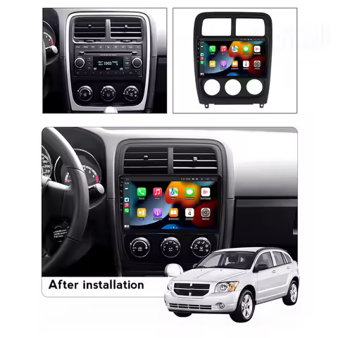 Android 16 Carplay Auto For Dodge Caliber PM 2009 2010 - 2013 Car Radio Multimedia Navigation DSP WI