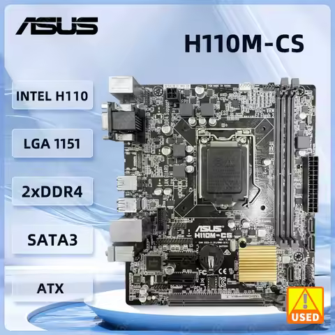 ASUS H110M-CS Motherboard Intel H110 LGA 1151 DDR4 Core i3-6100 Core i3-7300 Core i5-6400 Core i5-65