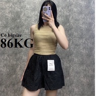 Quần short nữ Dập nổi 3D hoa hồng Chất vải xốp cao cấp mềm mát mịn Siêu bigsize 90KG