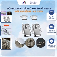 XO Spring Lever Duckbill Lock Set Medium Size 6.5x3cm – Screws Included & Durable Alloy Rive, Chest 