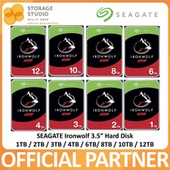 SEAGATE Ironwolf  3.5'' HDD, 2TB / 4TB / 6TB / 8TB / 10TB / 12TB. Singapore Local 3 Years Warranty