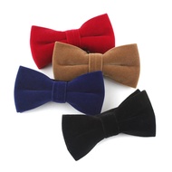 Linbaiway Novelty Velvet Bow Tie Men's Tuxedo Adult Bow-Tie Gentleman Groom Wedding Bow Tie gravata borboleta Custom Logo