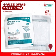 Winner Gauze Swab 7.5 X 7.5 5S Sterile Gauze Wound Supplies P3K contents 5