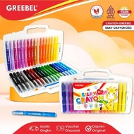 GREEBEL Silky Crayon 36 Warna / Silky Crayon 36 Set Colours / Crayon Halus Mewarnai