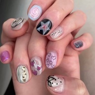 Cute Gel Nails Crunchy y2k Style