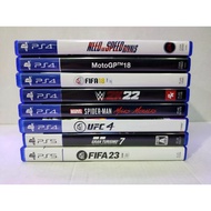 PS4 & PS5 Used Game / Pre Owned Game (FIFA23 / UFC 4 / W2K22 / MOTOGP 18 / GRAN TURISMO 7 / SPIDERMA