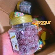 fruity/sticky/marbel candy toples 100g Permen Food - anggur