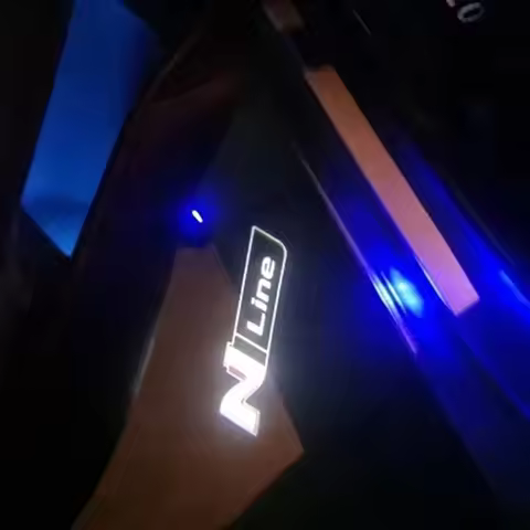 2X Wireless Universal Car Door Led projector Lights Welcome Lamps N Logo For Hyundai N LINE Veloster