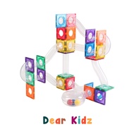 Dear Kidz Toys MNTL Marble Run Magnetic Tiles (100 pcs)