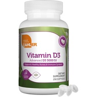 Zahler Vitamin D3 3000IU, Vitamin D3 Supplement 3,000 IU, Certified Kosher (250 Softgels)