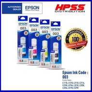 ORIGINAL EPSON 003 V100 BLACK 65ML REFIL INK TANK INK. FOR PRINTER L110 L3100 L3110 L3150