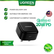 UGREEN PD 20W USB C Adapter Fast Charger PD 3.0 QC 4.0 Type C UK Plug MFi iPhone 16 15 Pro iPad Tabl