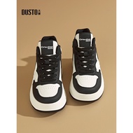 Dadong Thick-Soled White Shoes Women's Shoes 2025 Winter New Style Fashion Casual Flat Mid-Heel Lace