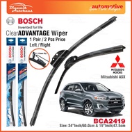 Mitsubishi ASX Car Front Windscreen Wiper Size 24" & 19" Inch Bosch Clear Advantage Wiper BCA2419