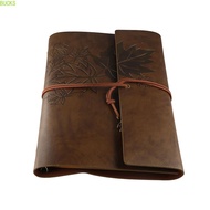 BUCKS Travelers Vintage Notebook, A7/A6/A5 PU Leather PU Leather Kraft Notebook, Retro Handbooks Loo