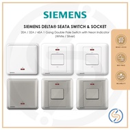 Siemens 20A / 32A / 45A 1 Gang Double Pole Switch with Neon Indicator