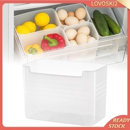 [Lovoski2] Fridge Organizer Bin Fruit Vegetable Drinks Fridge Side Door Storage Container Food Containers for Home Countertops Cabinets