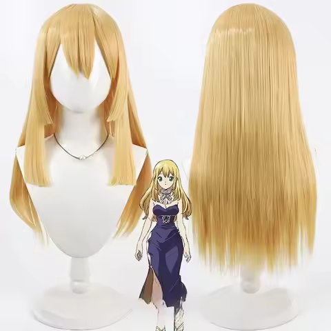 Halloween Party Prop Synthetic Hair Heat Resistant Fiber Anime Dr. Stone Ruri Yuzuriha Ogawa Cosplay