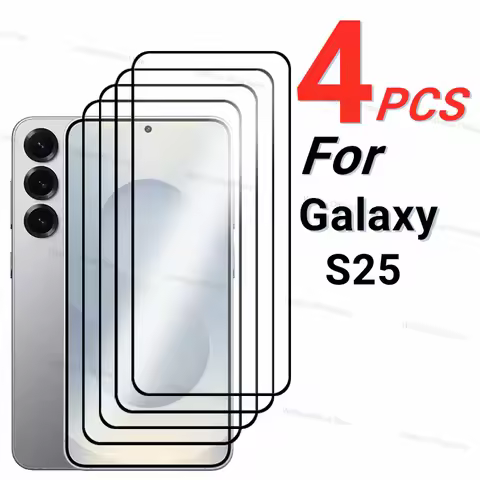 2/4PCS Tempered Glass For Samsung Galaxy S25 Screen Protector Samsung Galaxy S25 5G Full Glue Phone 