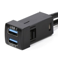 Dual USB 3.0 Car Dash Flush Mount Extension Cable Length 3.3FT 1M for Toyota, Size 0.9”x0.9”x2”Type 