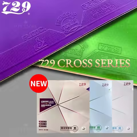 Original Friendship 729 Cross Purple Blue Green Table Tennis Rubber Tacky Pimples-in Ping Pong Color