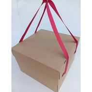 E-Flute cardboard box, tart Cake box, 25x25x17cm, birthday Cake box, Hampers box