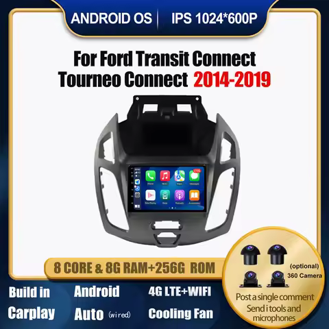 7inch Car Radio For Ford Transit Connect Tourneo Connect 2014-2019 Multimedia Video Player Android A