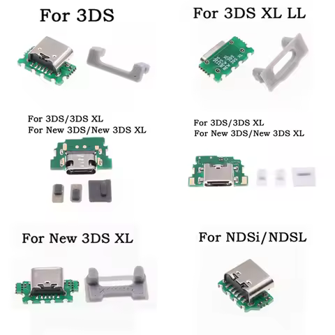 1 piece 2 in 1 USB-C USB Type-C Charging Port For 3DS New 3DS XL LL NDSi NDSL