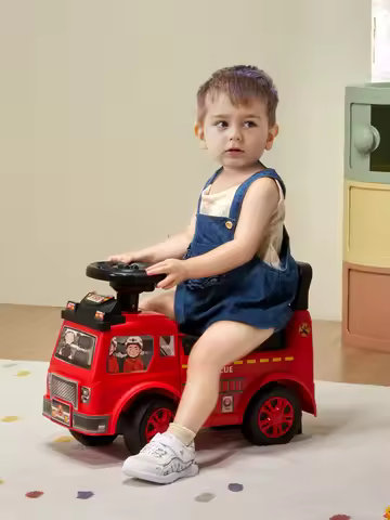 SucceBuy Ride On Push Car Kids Ride On Car with Music Steering Wheel & Under Seat Storage for Toddle