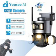 Three Lens Yoosee 4G 8MP+8MP+8MP CCTV Camera NO WIFI Needed Connect to Phone Human Tracking Securit