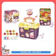 DOUGHT ART TOY WITH VARIOUS CUTE MOLDS AND STORAGE SUITCASE - 1688-8809B