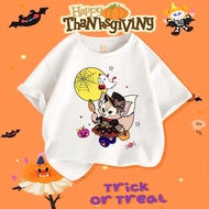 Disney LinaBell & Happy Halloween Childrens T-shirt Soft Cotton 8-Color Halloween Kids Short Sleeve 