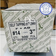 14X3" fh (+) 1BOX LION FAB TAPPING SCREW 14X3" FLAT HEAD WHITE SCREW 7.5CM