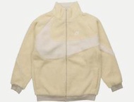 Nike Big Swoosh Boa Jacket 米白色 大勾勾 羊羔毛 雙面外套 Atmos 日本限定