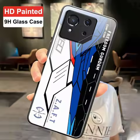 For ROG 8 Pro Anti-Drop Glass Case For Asus ROG Phone 8 Tempered Glass Cover For Asus ROG 7 6 5 5S 3