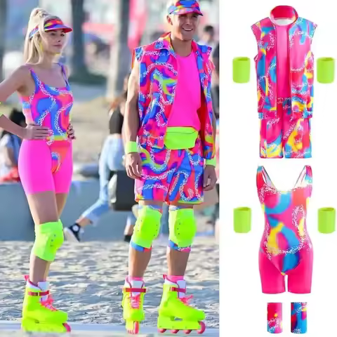 80s Workout Costume for Halloween Cosplay 80s 90s Workout Outfit Party Clothing for Adult Mens Inclu