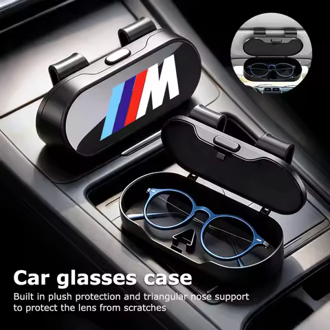 Car Sun Visor Glasses Holder Scratch Resistant Glasses Storage Case For BMW M 1 3 4 5 6 7 Series X1 