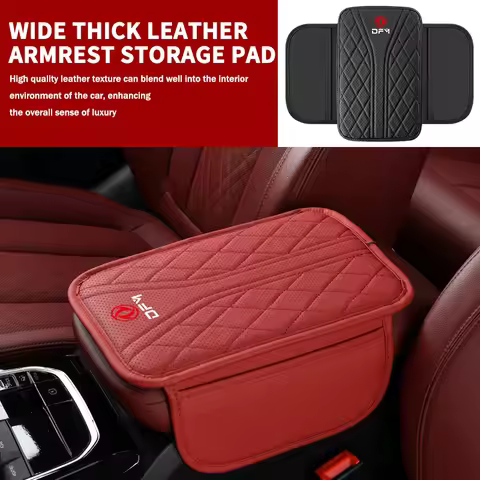 For Dongfeng Motor Car Armrest Side Storage Cover Leather Organization Box Mat DFM DFSK Glory 360 Ce