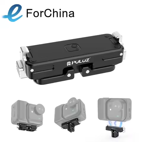 For Insta360 GO Ultra PULUZ Magnetic Aluminum Alloy Quick Release Base Mount