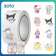 ♫ 500pcs/roll Sanrio Sticker Laptop Sticker High Quality Bag Seal Cartoon Cute Manual Material Diy Decoration Picture Gifts