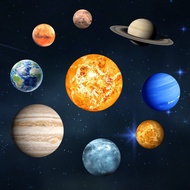 9pc Planets Wall Decals Solar System Wall Stickers Luminous Nursery Wall Decor