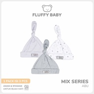 CODE B57N FLUFFY Kuncung Hat Contents 3 Pcs TPK ABU Newborn
