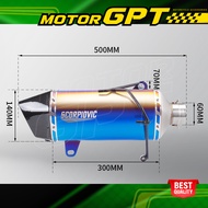 QJ Fortress 350 Motorcycle Exhaust Pipe 60mm Modification Mid Pipe 60mm Stainless Steel Exhaust Muff