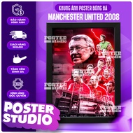 Poster, decorative picture frame MANCHESTER UNITED 2008 (including Poster and Composite frame)
