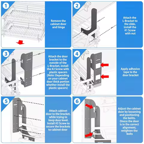 AB66-5WB-DMKIT Door Mount Kit For Rev-A-Shelf Rev A Shelf Pull Out Cabinet Organizer Kitchen Cabinet