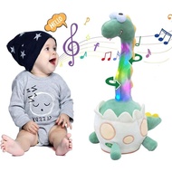 13 inch Singing and Dancing Dinosaur,Talking Cactus Series Talking Dinosaur Plush Dino Musical Toys