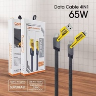 CAB Fast Charging Cable Data 4IN1 65W 4 in 1 data Cable