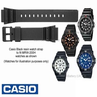 18mm Resin Watch Strap Suitable For Casio MRW-200h Men Black Watch Accessories