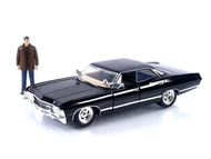 Supernatural 1:24 1967 Chevy Impala Die-cast Car w/Dean Winchester Die-cast Figure, Toys for Kids an
